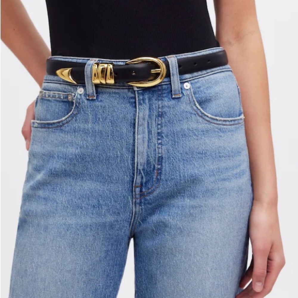 NWT madewell triple metal keeper belt